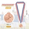 thumbnail image 2 of Uxcell 2 Inch Soccer Medals Bronze Award Medals with Neck Ribbon for Team Sports Games Party Favors 12 Pieces, 2 of 7
