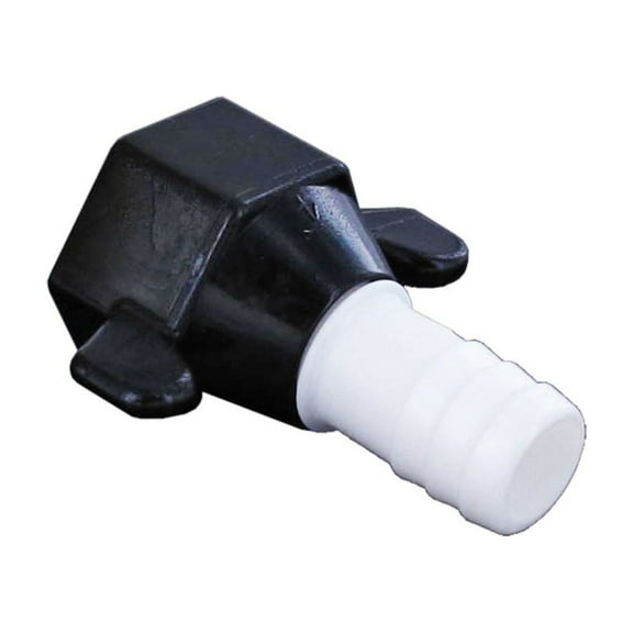 234-2946 Shurflo Hex Swivel Straight 1/2 FNPT x 3/4 Barb Polypropylene