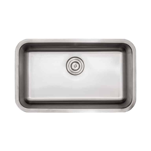 Strictly Sinks 29-3/4 Inch Undermount Single Bowl 16 Gauge Stainless Steel (Sink Only)