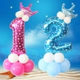 thumbnail image 4 of simhoa All Numbers Crown Balloons Column Set Happy Birthday Arch Garland Number 2, 4 of 5