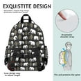 thumbnail image 5 of Minimalist Geometric Elephant Print School Backpack - Waterproof & Breathable Commuter Bag for Students, 5 of 5