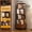 Walnut Brown#2, variant on Shelving Units, Rotating Bookshelf with Drawer, 360 Display 5 Tier Corner Bookshelf for Small Space, Floor Standing Bookcase Storage Rack, Wood Narrow Organizer for Bedroom, Living Room (WALNUT)