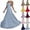 A1158 Blue, variant on Xdegoge Elegant Vintage Dress for Women Maxi A Line Square Neck Spaghetti Strap Summer Dress Floral Lace Flowy Swing Flattering Wedding Guest Evening Prom Party
