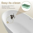 thumbnail image 6 of Altair 55" x 30" Solid Surface Soaking Bathtub and Integrated Overflow, 6 of 24