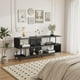 thumbnail image 3 of Yeshouse Soporte de TV con estantes de almacenamiento para TV de 65 pulgadas, centro de entretenimiento y mesa de consola de TV Industrial para sala de estar, dormitorio, negro, 3 of 7