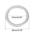 thumbnail image 3 of Unique Bargains 50Pcs 14mm x 20mm x 0.8mm 304 Stainless Steel Flat Washer for Screw Bolt, 3 of 3