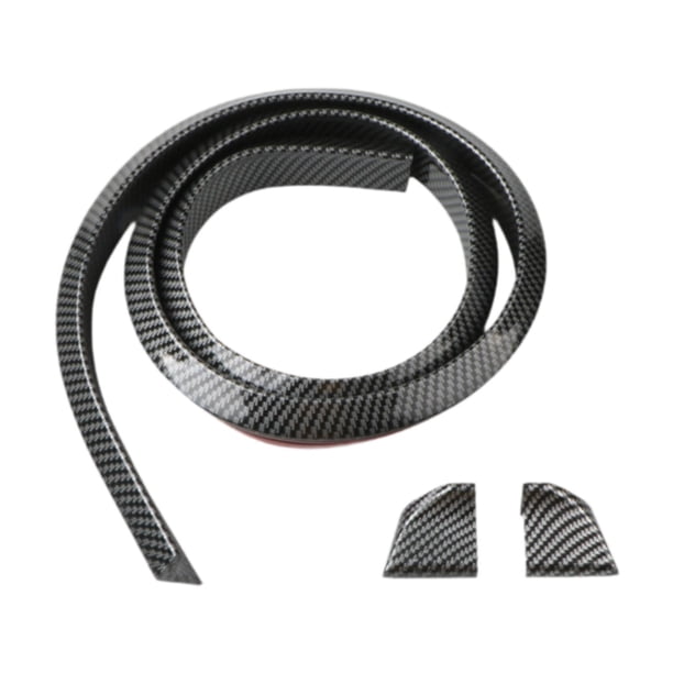 Spoiler de botón de automóvil Kit de labios Barra de goma Barra de cola de cola Fácil de instr Auto accesorio pegatina de accesorios de alerón Fibra de carbono de 4.5 cm