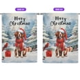 thumbnail image 2 of Merry Christmas Brittany Spaniel Enjoys Woofmas Winter Xmas Holiday House Flag 28x40in Double Sided Brittany Dog Lover Gifts Idea Outdoor Decor - 02022, 2 of 5
