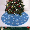 thumbnail image 3 of Yayeee Christmas Tree Skirt 47 inches for Xmas Tree Holiday Party Decoration, Blue Snowflake Pattern, 3 of 6
