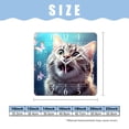 thumbnail image 2 of 14 Inch Wall Clock Battery Operated Square Clock Decorative for Office, Kitchen, Outdoor, Living Room，Portrait of Cat Butterflies Cute Drawing, 2 of 4
