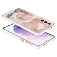 thumbnail image 3 of Designed for Samsung Galaxy S21 Marble Case, Ultra Thin Girls Women Plating Marble Designed Flexible Soft TPU IMD Marble Protective Case Cover for Samsung Galaxy S21 - Rosegold, 3 of 6