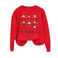 thumbnail image 5 of HongQid Christmas Pullover for Women Christmas Theme Printed Graphic Sweatshirt Long Sleeve Round Neck Fall Tops, 5 of 6
