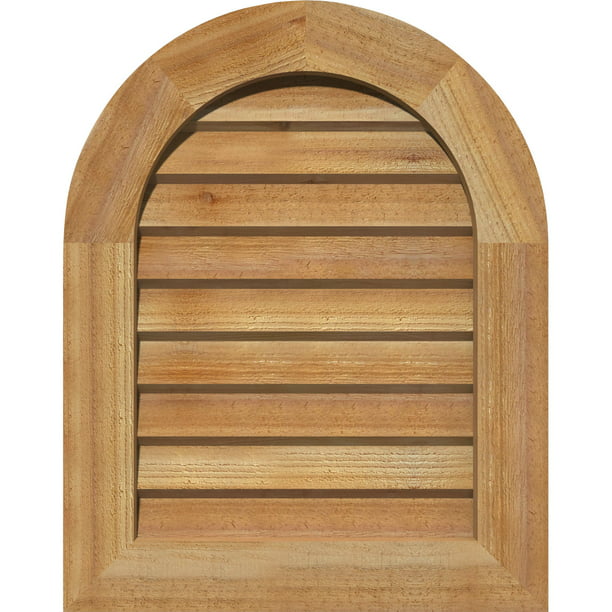 Rough Sawn Western Red Cedar Gable Vent, Round Top Gable Vent Wood