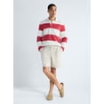 thumbnail image 3 of Free Assembly Men's Striped Cotton Rugby Shirt with Long Sleeves, Sizes S-3XL, 3 of 8