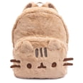 thumbnail image 1 of Mochila Peluda Pusheen Beige 34x27x6 cm con Orejas 3D de Gato, 1 of 6