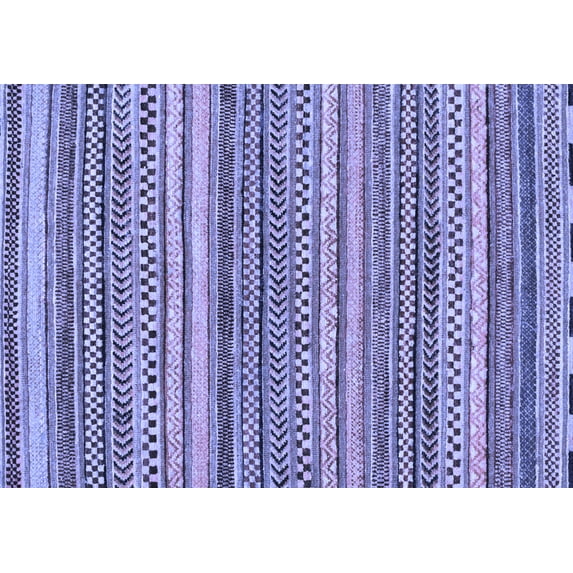 Ahgly Company Indoor Rectangle Oriental Blue Modern Area Rugs, 2' x 3'