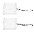 thumbnail image 2 of WEUVEB 2Pcs Mini CD Case Keychain Plastic Sleek Design Portable DIY Enthusiasts Fan Events, 2 of 9