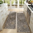 thumbnail image 4 of Kitchen Rugs Sets Of 2,Black and Tan Leopard Print Anti Fatigue Kitchen Mat Rugs Non Slip Washable,Decorative Kitchen Floor Mats for Kitchen,Sink,Laundry,17"X47", 4 of 5