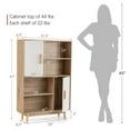 thumbnail image 2 of Gymax Sideboard Storage Cabinet Bookshelf Cupboard w/Door Shelf White, 2 of 10