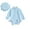 Light Blue, variant on Baby Girl Swimsuit Baby Girls Long Sleeve Swimsuit Romper With Hat Bathing Suit Beach Rash Guard Girls Bathing Suits Size 0-3 Months