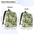 thumbnail image 3 of Naloa Lilies Flowers Canvas Backpack for Men Women Rucksack Casual Travel Daypack College Tote Satchel Bookbag for Teens-Medium, 3 of 7