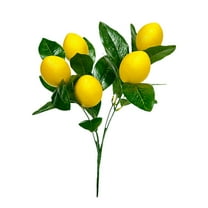 Tahtuvzn Home Decor Artificial Lemon Branch Fruit Flower Green Plant Decoration Desktop Arrangement Decoration