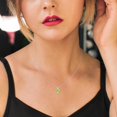 thumbnail image 4 of Timeless Classics Heart Shape Peridot Solitaire Pendant Necklace in 14K White Gold - 5MM, 4 of 5