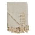 thumbnail image 2 of Fennco Styles Sevan Collection Soft 100% Cotton Diamond Weave Throw Blanket, 50" W x 60" L (Ivory), 2 of 3