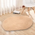 thumbnail image 4 of Soft Oval Carpet Floor Mat 16x24 Inch Absorbent Non Slip Washable Shaggy Area Rug for Bedroom Living Room Bathroom Entrance Home Decor, Camel-Colored 40*60 Rug *1, 4 of 5