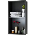 thumbnail image 1 of Senfot Stainless Steel Shower Niche No Tile Needed cm de Anchoall Vertical Recessed cm de Anchoall Niches Estante para Almacenamiento Adecuado para Bathroom Living Sala 12 * 24", 1 of 6