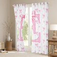 thumbnail image 3 of jejeloiu Chic Bowtie Ribbon Blackout Curtains Set of 2 (52x84 Each),Pink Bow Knot Window Curtains,First Letter E Curtains and Drapes For Girls,Super Cozy Room Decor, 3 of 6