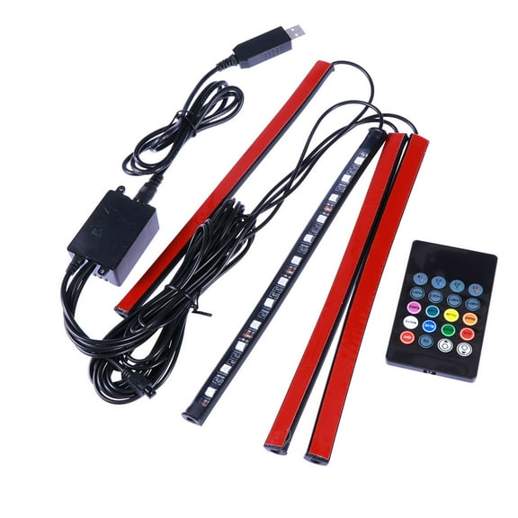 NIYANGLE Car Roof Interior Mood Lighting Car Interior Atmosphere Neon Lights Lamps Strip Black 4Set