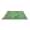 thumbnail image 2 of Ahgly Company Machine Washable Indoor Rectangle Oriental Turquoise Blue Modern Area Rugs, 5' x 8', 2 of 4