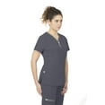 thumbnail image 4 of healing hands Scrubs top for Women 3 Pocket Zipper Y-Neck Women's Scrub Top Light Breathable Stretch Fabric 2254 Sonia HH360 Pewter L, 4 of 6
