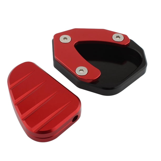 Kit de almohadillas ensanchadas para trípode de soporte lateral, accesorios para motocicletas, piezas de reparación de aluminio Rojo