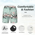 thumbnail image 5 of Fotbe Cute Panda Men’s Swim Trunks Quick Dry Swim Shorts Board Shorts with Mesh Lining-Large, 5 of 9