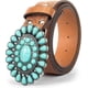 thumbnail image 2 of Women Men Country Western Turquoise Belts, Embossed PU Leather Retro Cowgirl Belts for Jeans Dresses Pants, 2 of 5