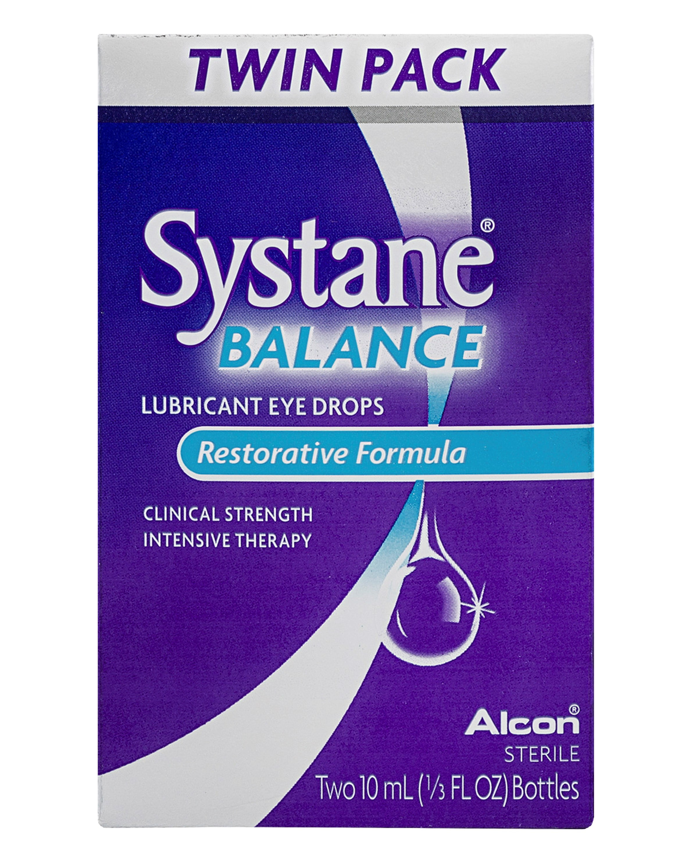 SYSTANE BALANCE Lubricating Eye Drops for Dry Eyes Symptoms, 2 x 10mL