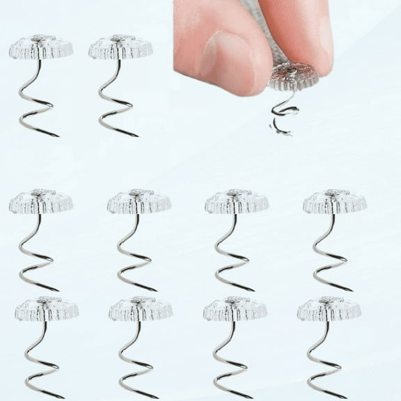 Twist Pins, Clear Heads Bed Skirt Pins for Sofa Covers Slipcovers Arm Armrest Covers(50 / Box)
