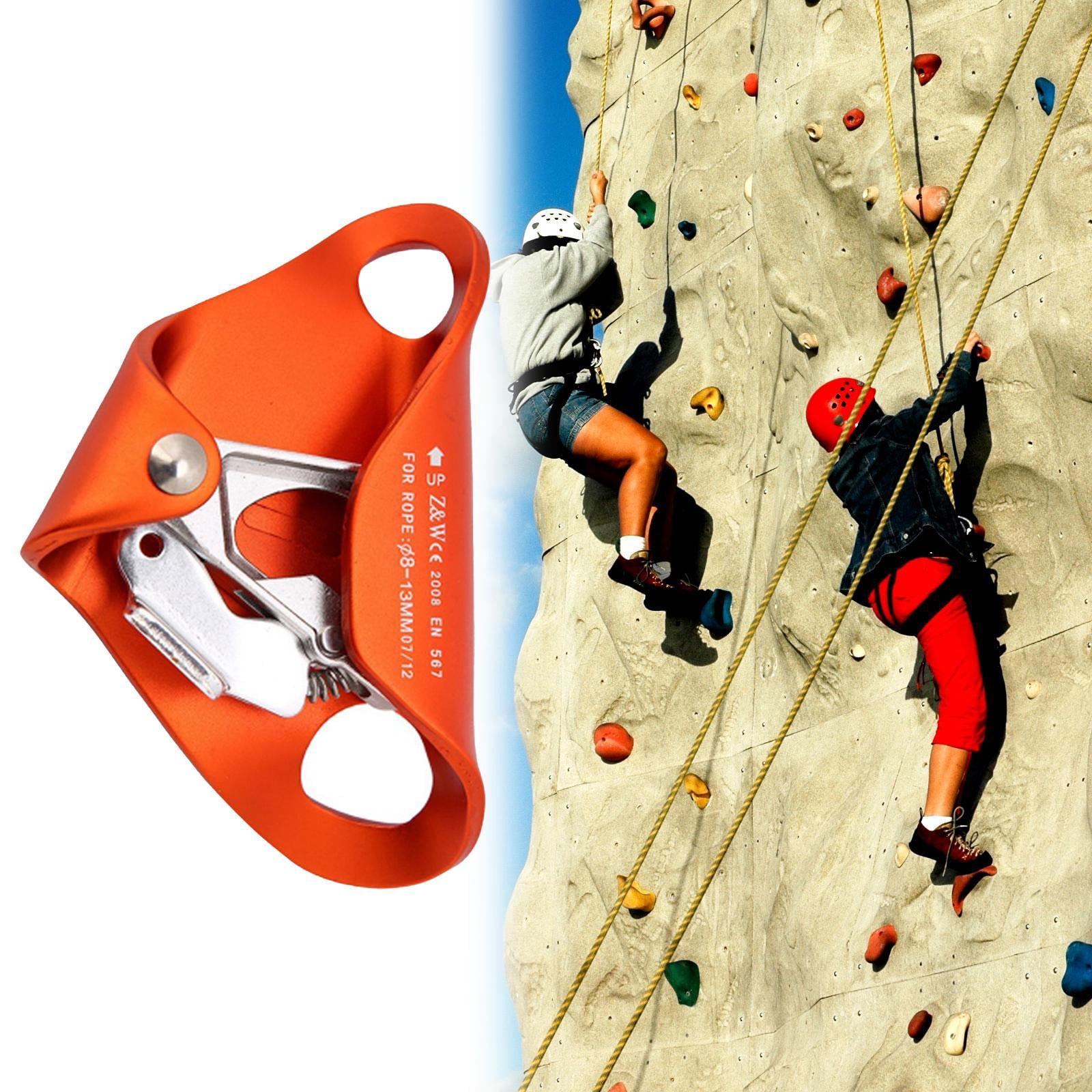 TTETTZ Rock Climbing Chest Ascender Rigging Clamp for Survival 8-13mm Rope Climbing Orange