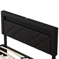 thumbnail image 6 of Metal Queen Size Bed Frame With Headboard Queen Platform Bed Frame Heavy Duty Construction With LED Lights USB Charging Station 4 Bottom Drawers, 6 of 9
