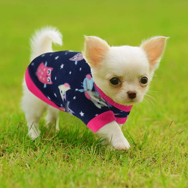 Puppy Shirt Cat Dog Rainbow Pet Winter Clothes Pajamas T-Shirt Cute Vest  Pet Clothes Dog Close Medium Girl Dog Clothes Lot Blue X-Large