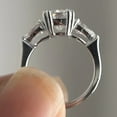 thumbnail image 5 of 2.69 CT Cushion Side Pear Cut 3 Stone Lab Created Diamond Engagement Ring 14K White Gold Plated, 5 of 5