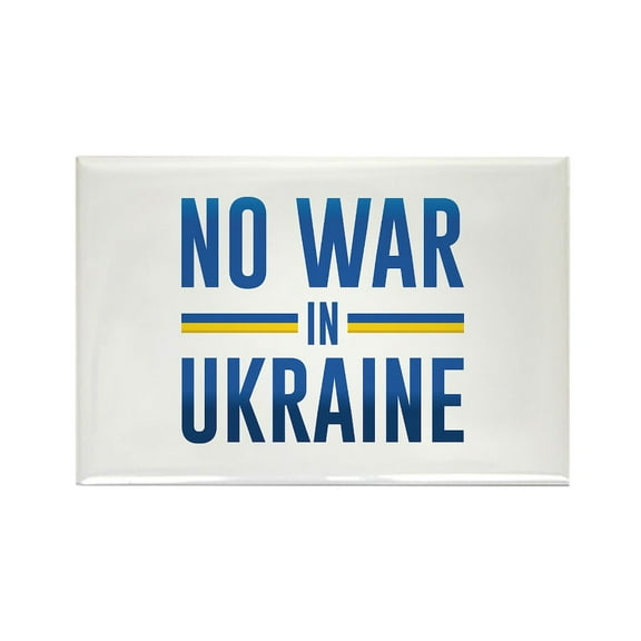 CafePress - No War In Ukraine - Rectangle Magnet, 2"x3" Refrigerator Magnet