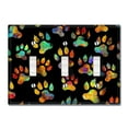 thumbnail image 1 of WIRESTER 3-Gang Toggle Wall Plate/Switch Plate Cover, Dog Paws Black, 1 of 6