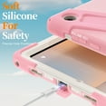 thumbnail image 5 of For Samsung Galaxy Tab A11+ 2025/Tab A9+ 2023 Case 11 inch (SM-X310/X315/ SM-X210/X216), 360 Hand Strap, Shoulder Strap, Kickstand, Rugged Drop Protection, Cherry Pink, 5 of 6