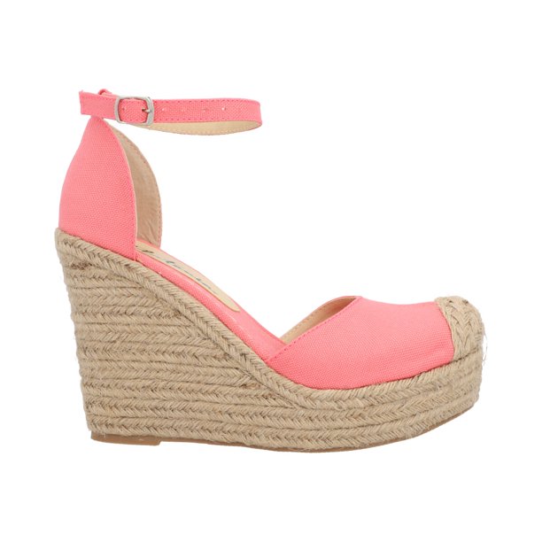Alpargata De Plataforma Con Yute Para Mujer Color Coral Platonia