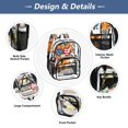 thumbnail image 5 of Large Clear PVC Backpack Heavy Duty See Through Backpack for Adults Work Travel, Flag Highland Cow Printed 12L, 5 of 8