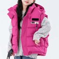 thumbnail image 6 of Girl's and Boy's Winter Hooded Warm Vest Outerwear Soft Flannel Lined Insulation Waistcoat with Pockets, 6 of 6