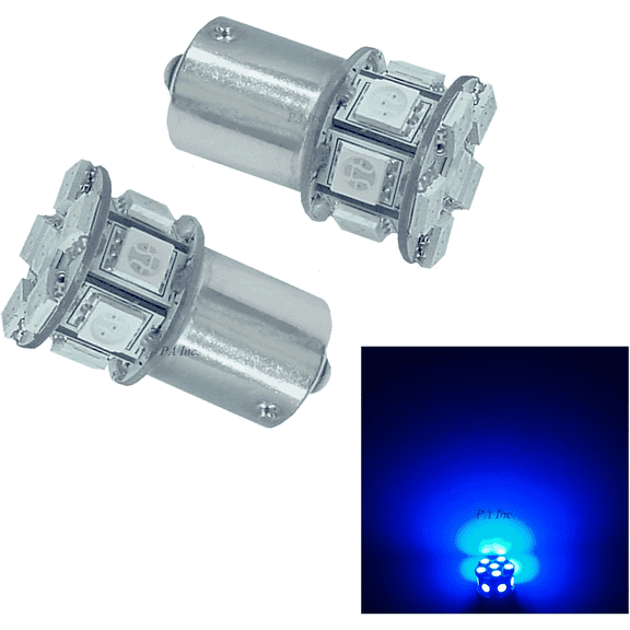 PA 2PCS 13SMD 1156 BA15S Blue Auto LED Bulbs for Turn Signal, Side Marker, Stop Backup, Tail Light
